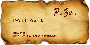 Pfeil Zsolt névjegykártya